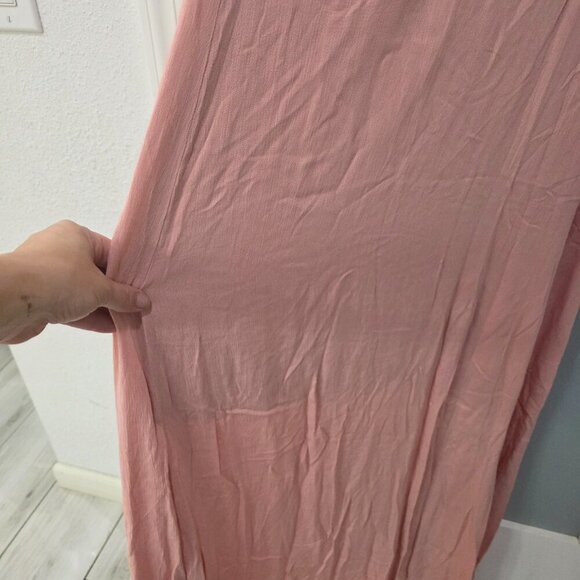 JustFab Pink Macrame-Back Maxi Dress XXL NWOT | Boho Summer Beach Vibes - Picture 3 of 12